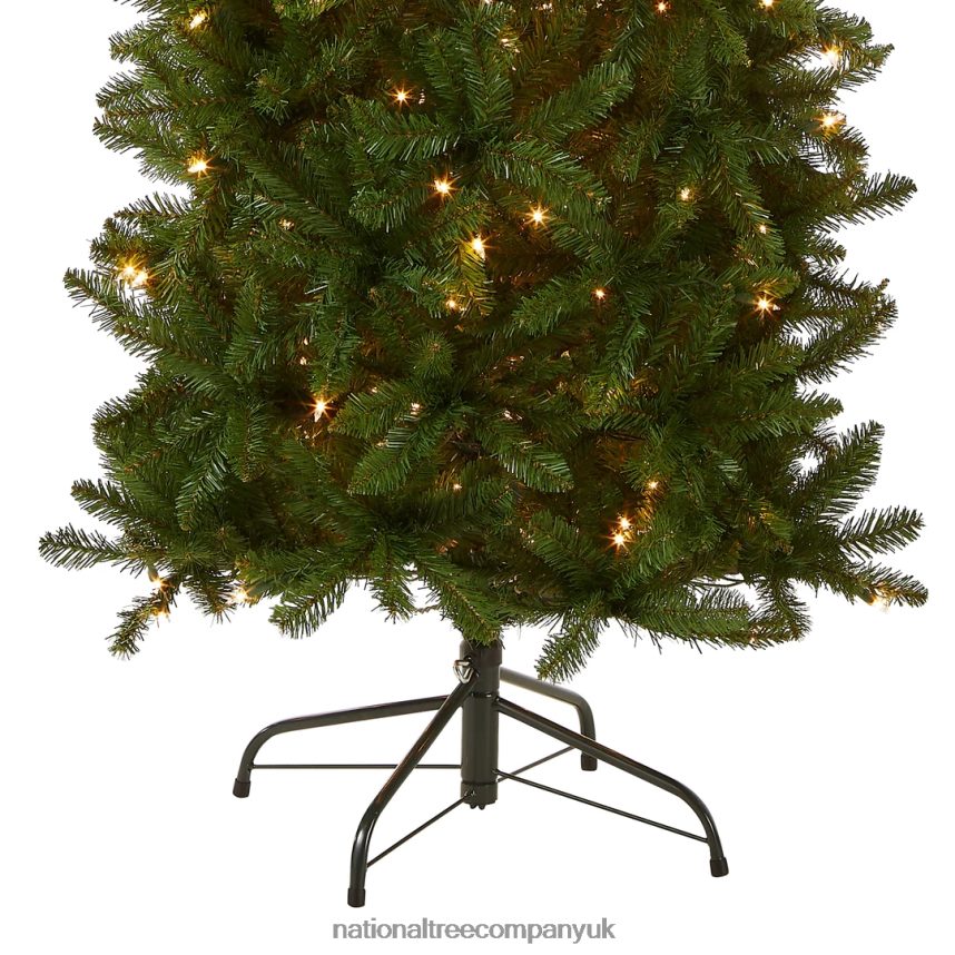 Trees | National Tree Company Artificial Pre-Lit Slim Christmas Tree Green Kingswood Fir White Lights Includes Stand 6 Feet F2L4F40